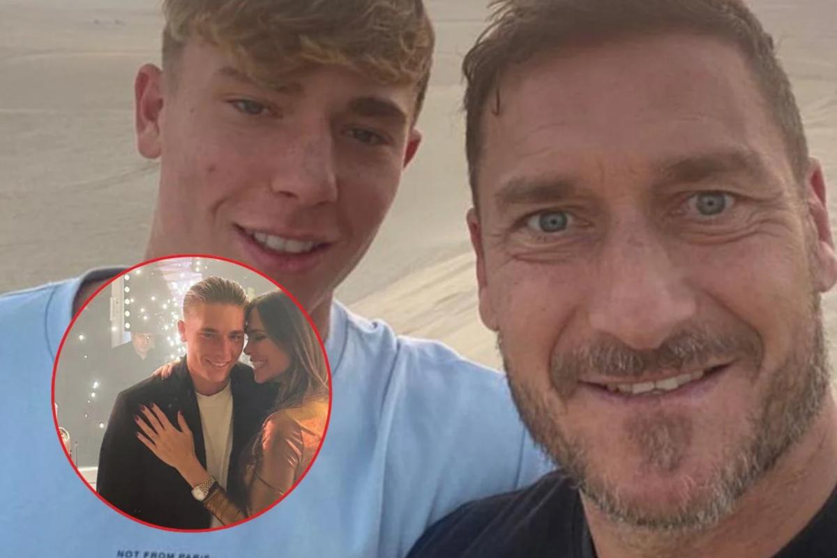 Francesco Totti con il figlio maggiore