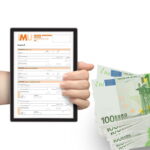 documento imu e banconote 100 euro
