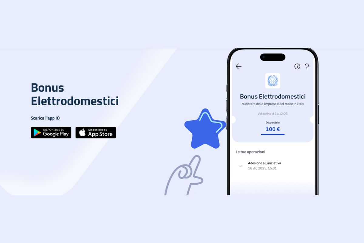 screen sito app io bonus elettrodomestici