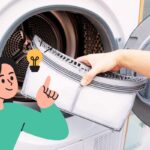 persona estrae filtro asciugatrice grafica ragazza idea