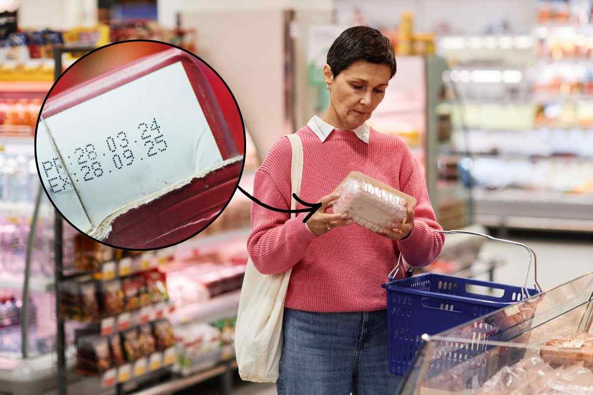 Controllo data di scadenza sul cibo del supermercato