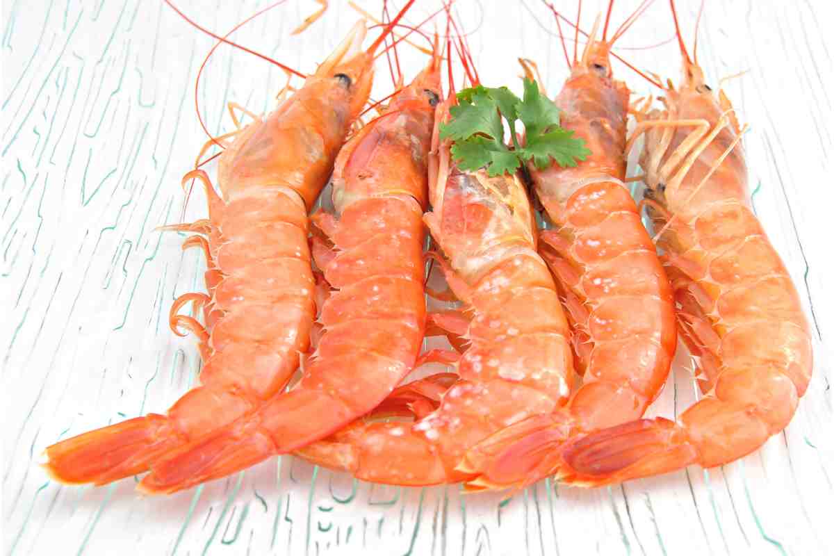 Cinque gamberoni surgelati