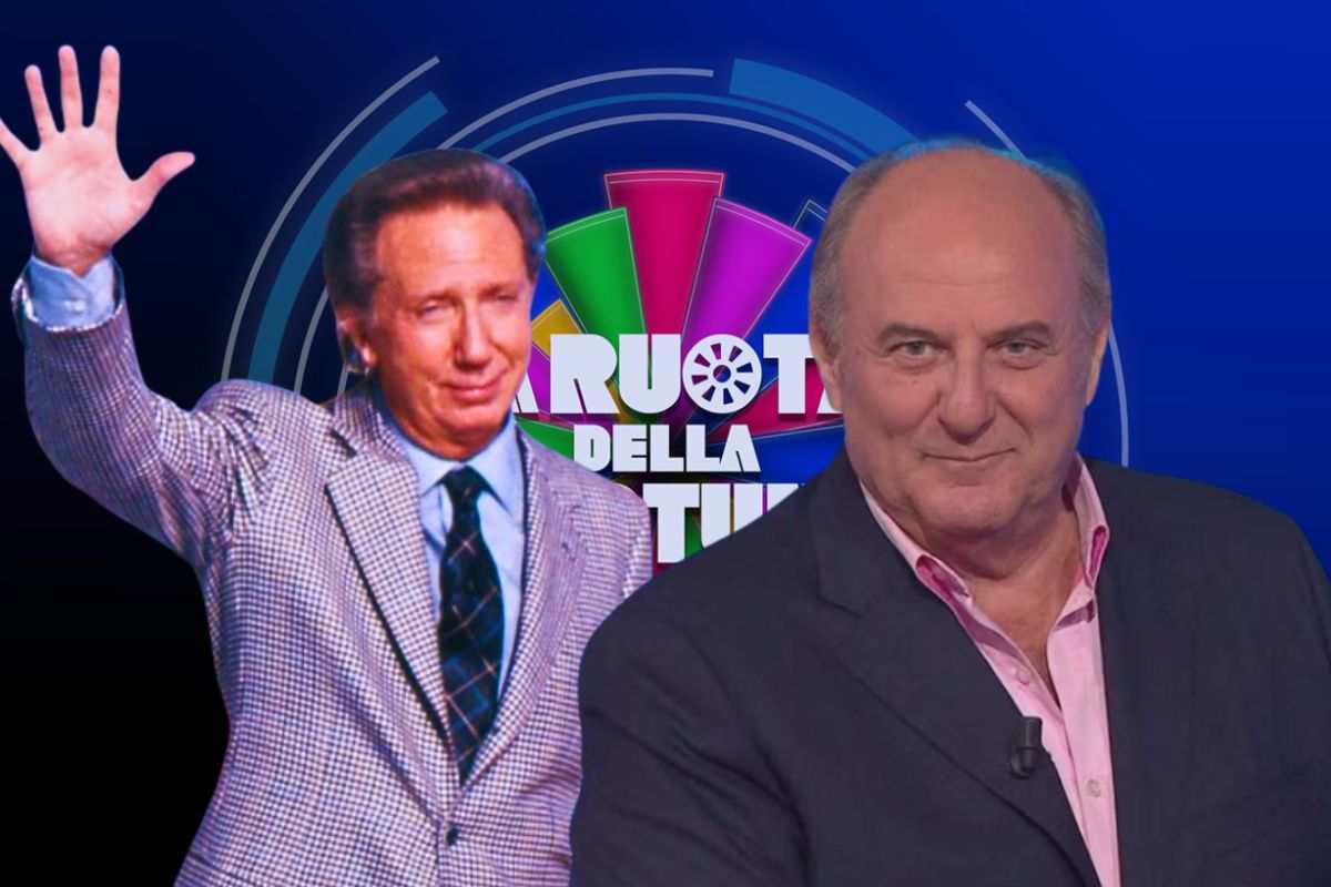 Mike Bongiorno e Gerry Scotti a La Ruota della Fortuna
