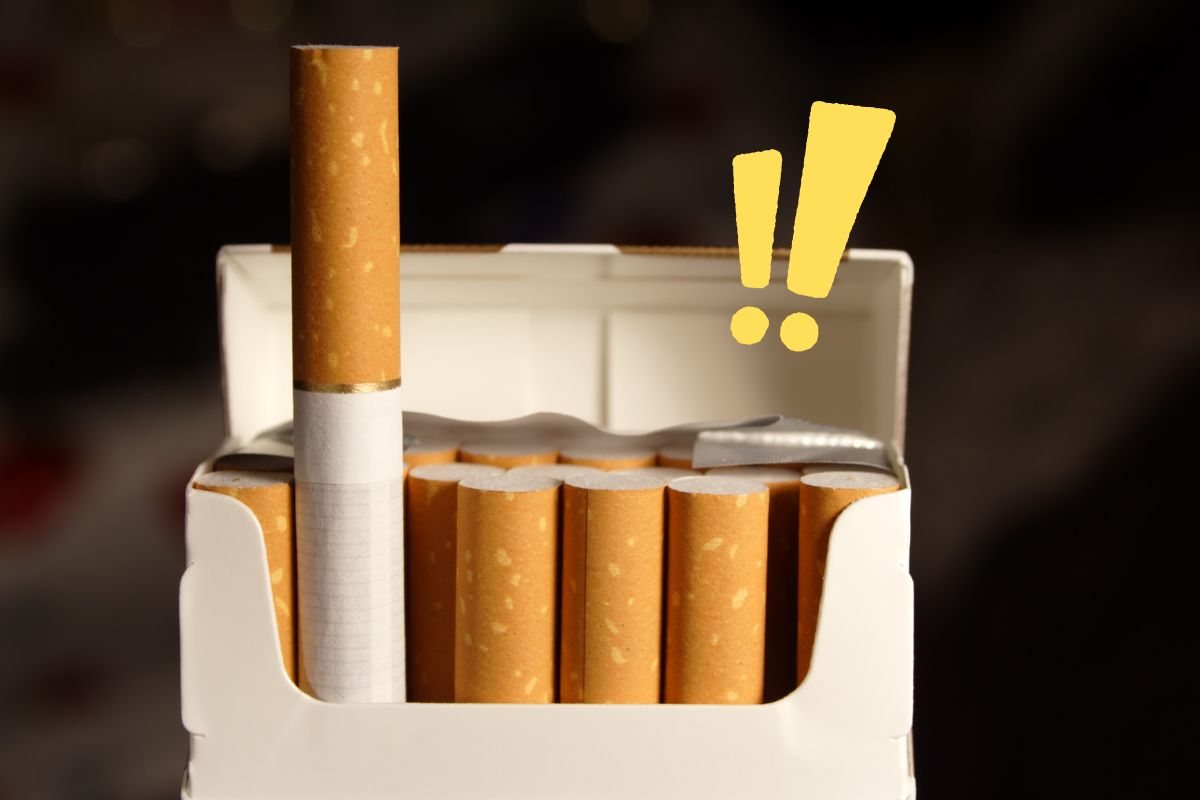 Pacchetto di sigarette aperto