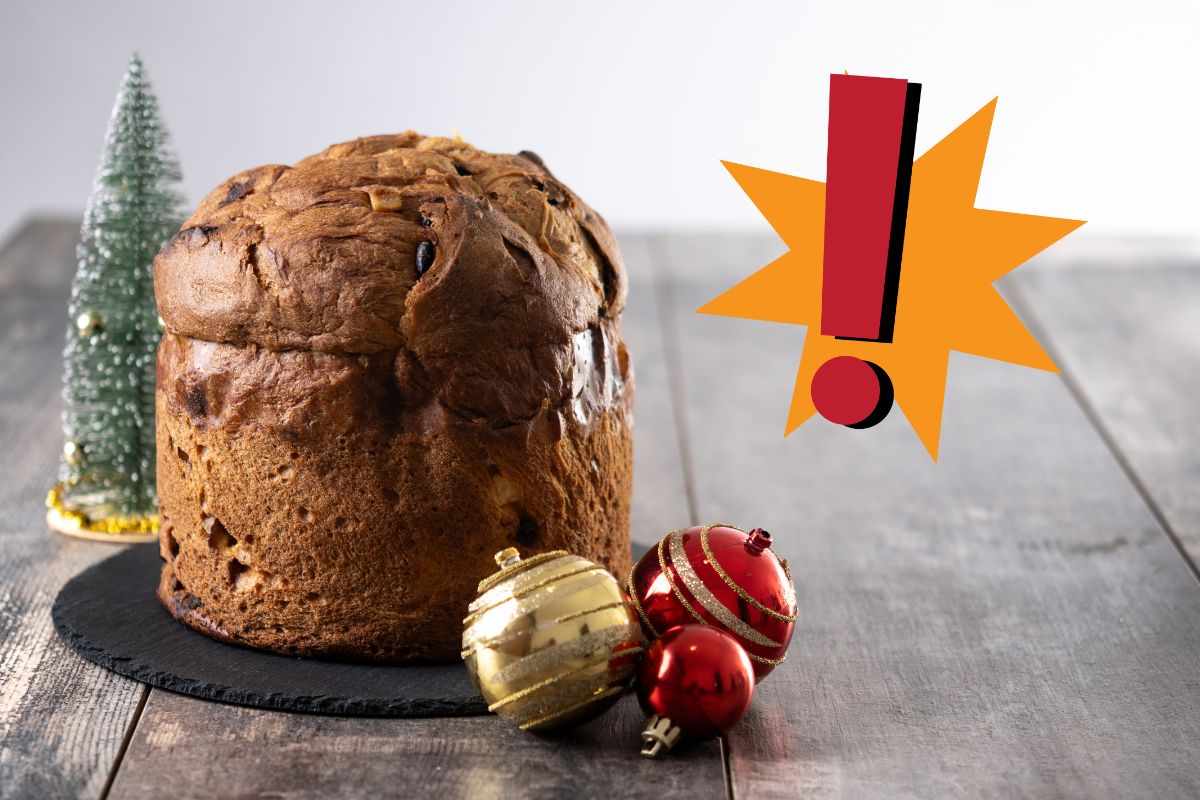 Panettone appena acquistato pronto da gustare