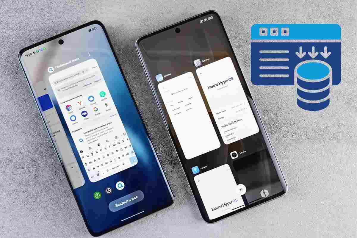 Due smartphone Android accesi