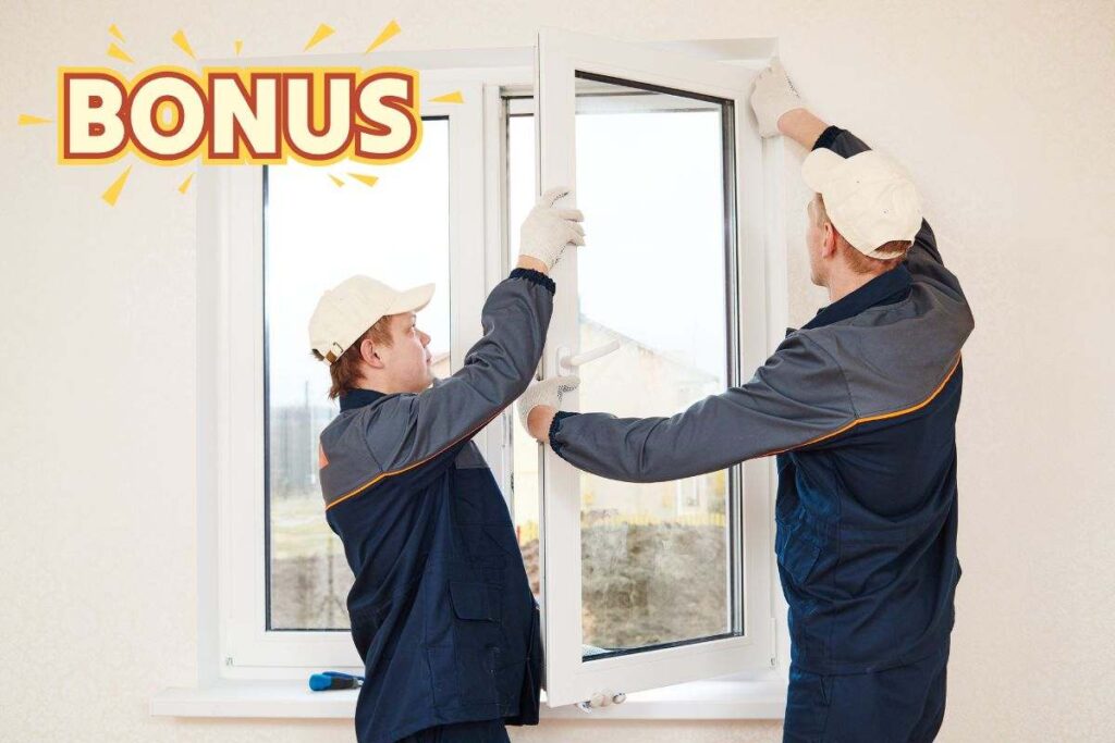 installazione infissi e scritta bonus