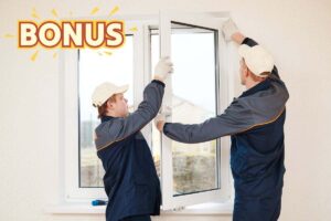 installazione infissi e scritta bonus