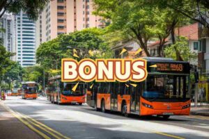 pullman su strada e scritta bonus