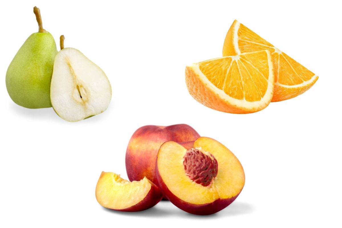 pere pesche e agrumi