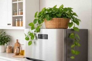 Piante sul frigorifero